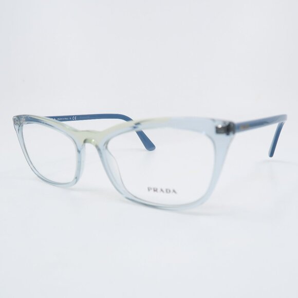 Prada VPR 10V 325-1O1 54mm Clear Blue/Blue Rectangle New Women's Eyeglasses. - Picture 5 of 10